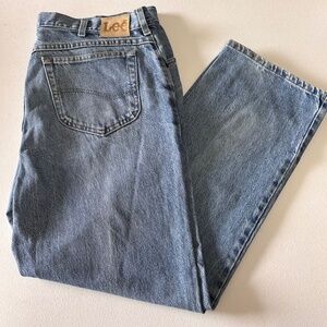 Lee Men's Straight Leg Classic Fit Light Wash Denim Jeans Size 40 x 29